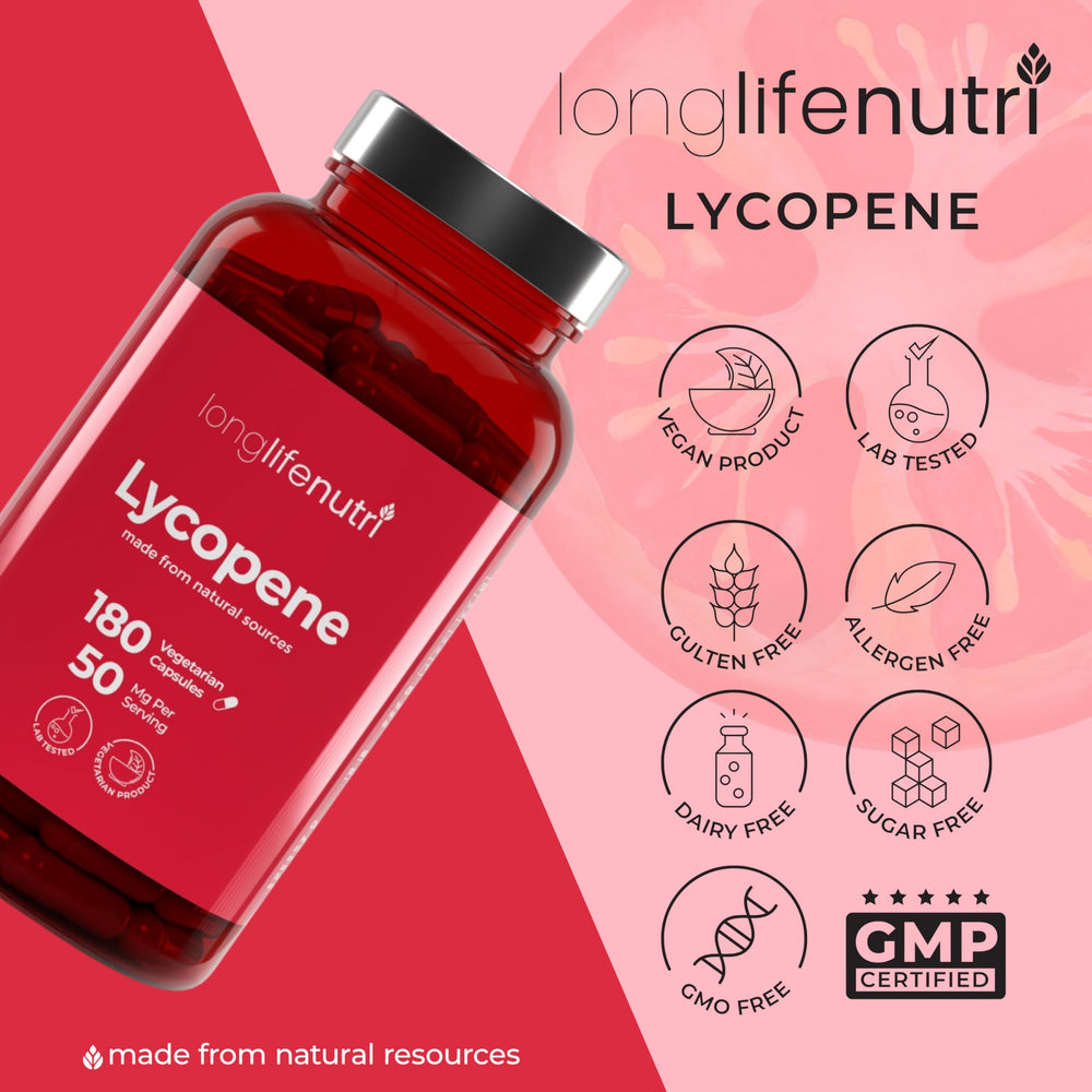 Illustration showing one-capsule daily dosing for Lycopene 50mg