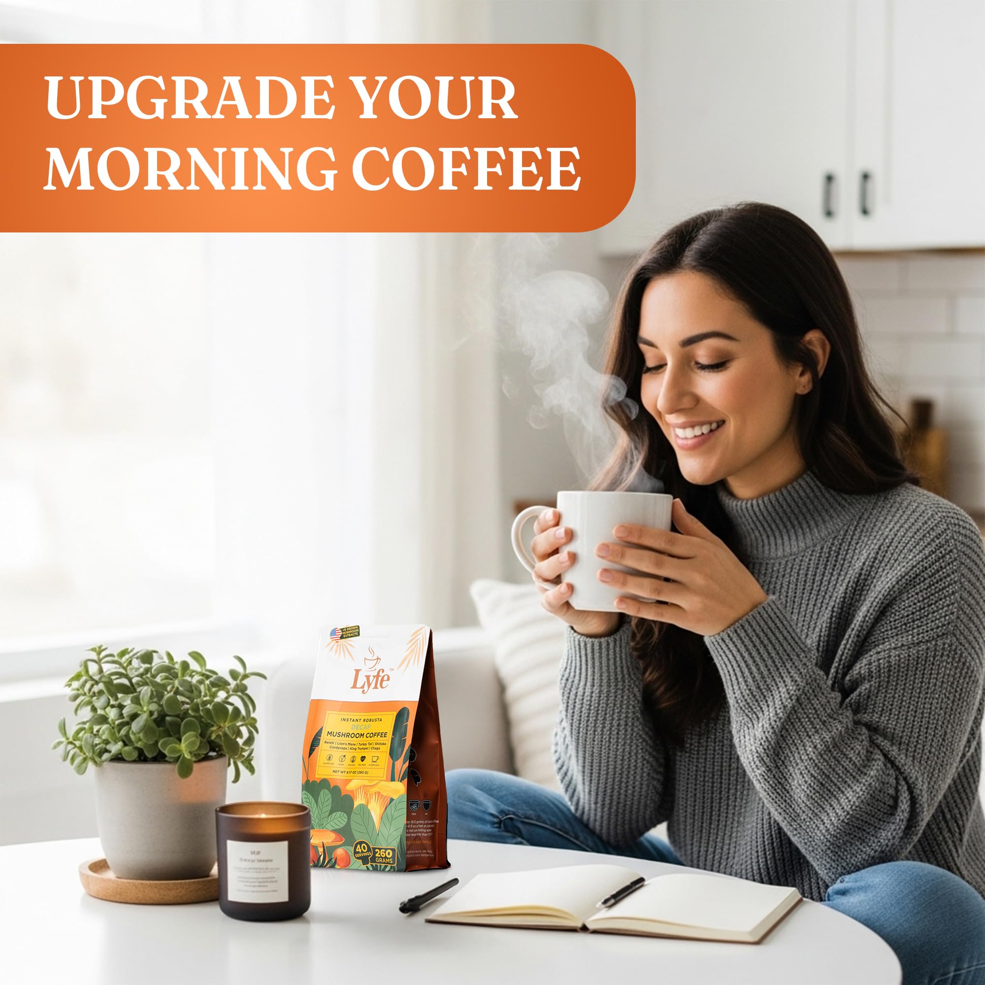 LYFE Organic Mushroom Coffee packaging