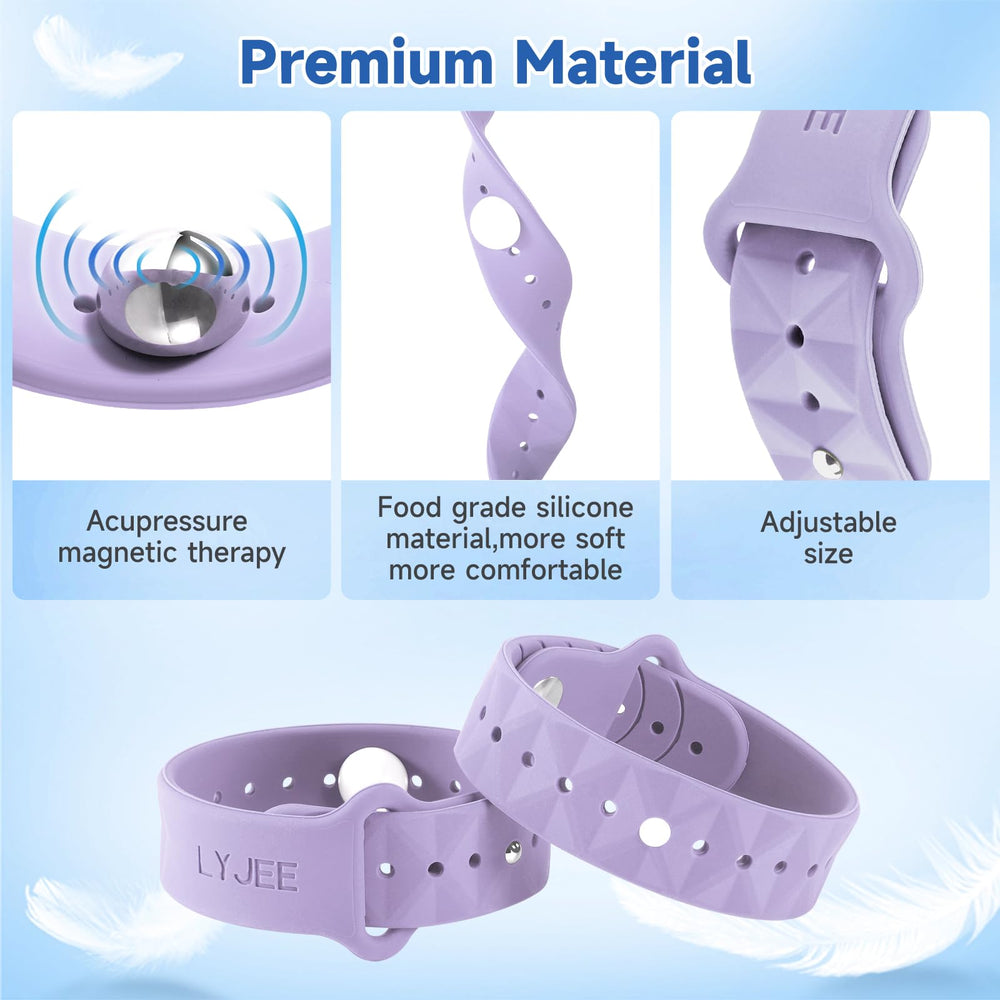 LYJEE lightweight design fits in a pocket for convenient travel nausea support.