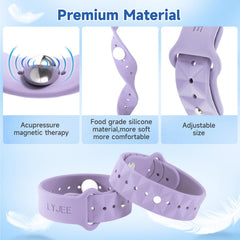 LYJEE lightweight design fits in a pocket for convenient travel nausea support.