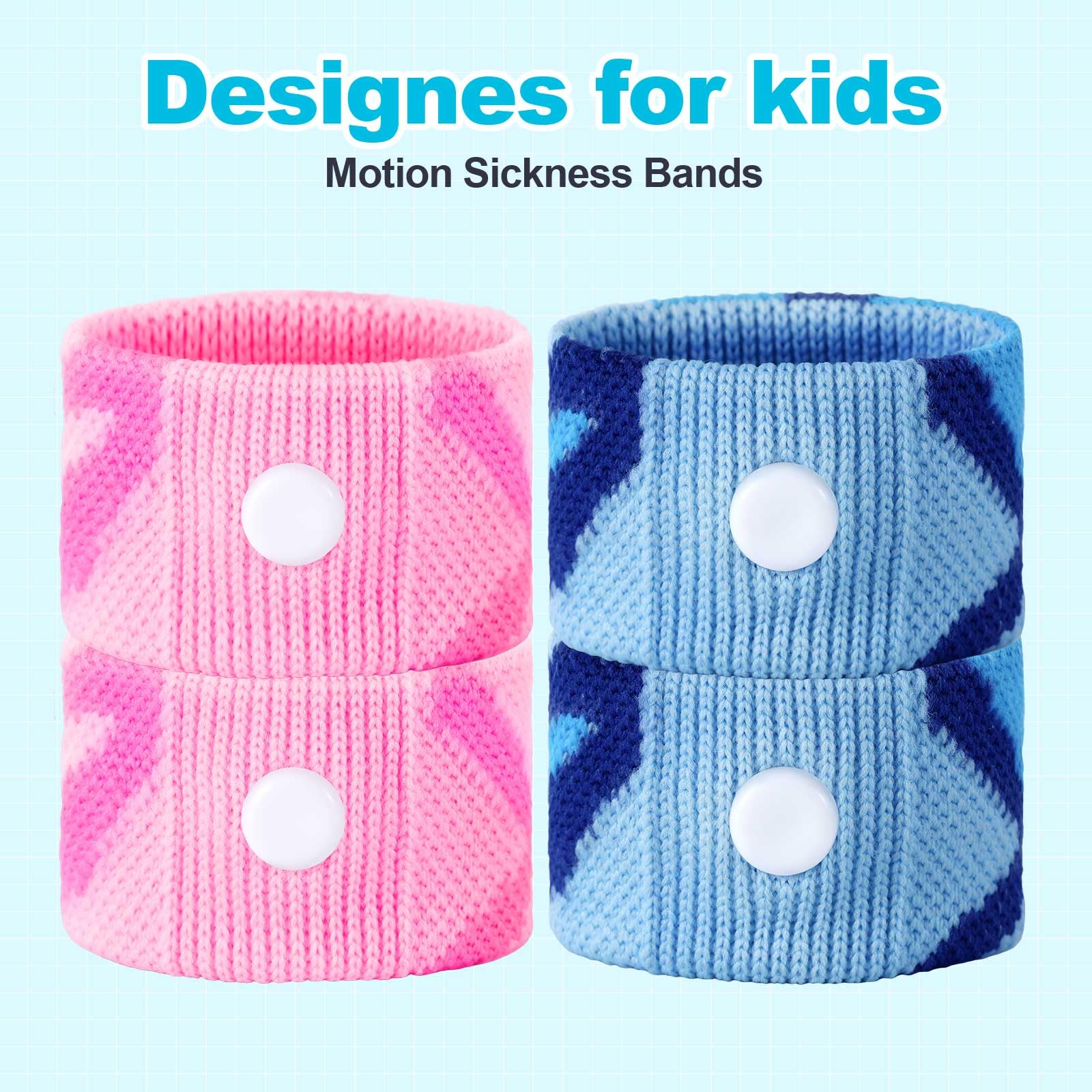 LYJEE Motion Sickness Band travel-pack shot highlights a non-drug nausea relief option.
