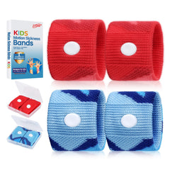 LYJEE motion sickness bands packaging emphasizes kid-friendly travel relief.