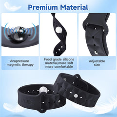 LYJEE bands available in multiple colors to suit every traveler and mood while alleviating nausea.