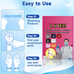 LYJEE travel-ready pack pocket-size image for on-the-go nausea relief.