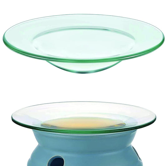 LYMGS replacement oil warmer dish, glass, 115mm round, 4.5 inch, 1 pack