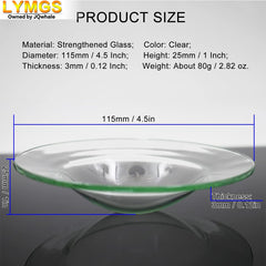 Round glass wax melt dish for aroma lamp, 115mm, 4.5 inch