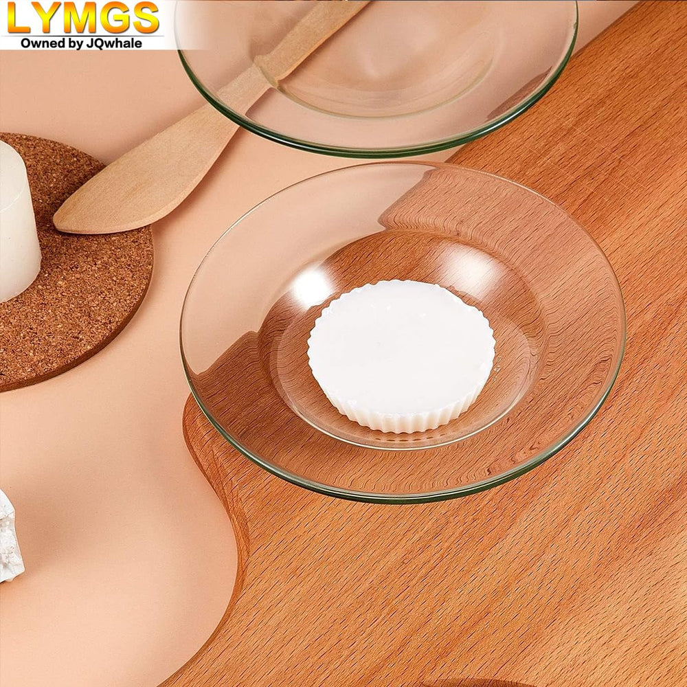 LYMGS 4-5 inch glass wax melt dish for wax melts, 1 pack