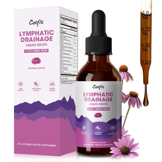 Front view of Lymphatic Drainage Drops bottle