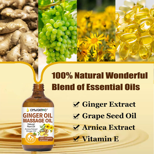 Ginger oil for lymphatic drainage massage