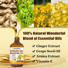 Ginger oil for lymphatic drainage massage