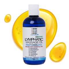 Lymphatic drainage massage oil bottle with Arnica and coconut oil (8.5 oz)