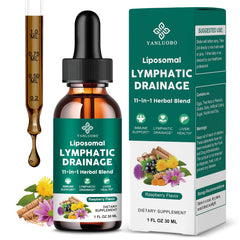 Lifestyle shot of a person using Lymphatic Drainage Drops daily
