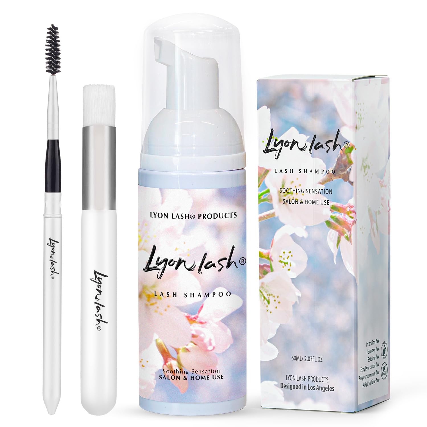 Lyon Lash Eyelash Shampoo classic 60ml bottle for gentle cleansing.
