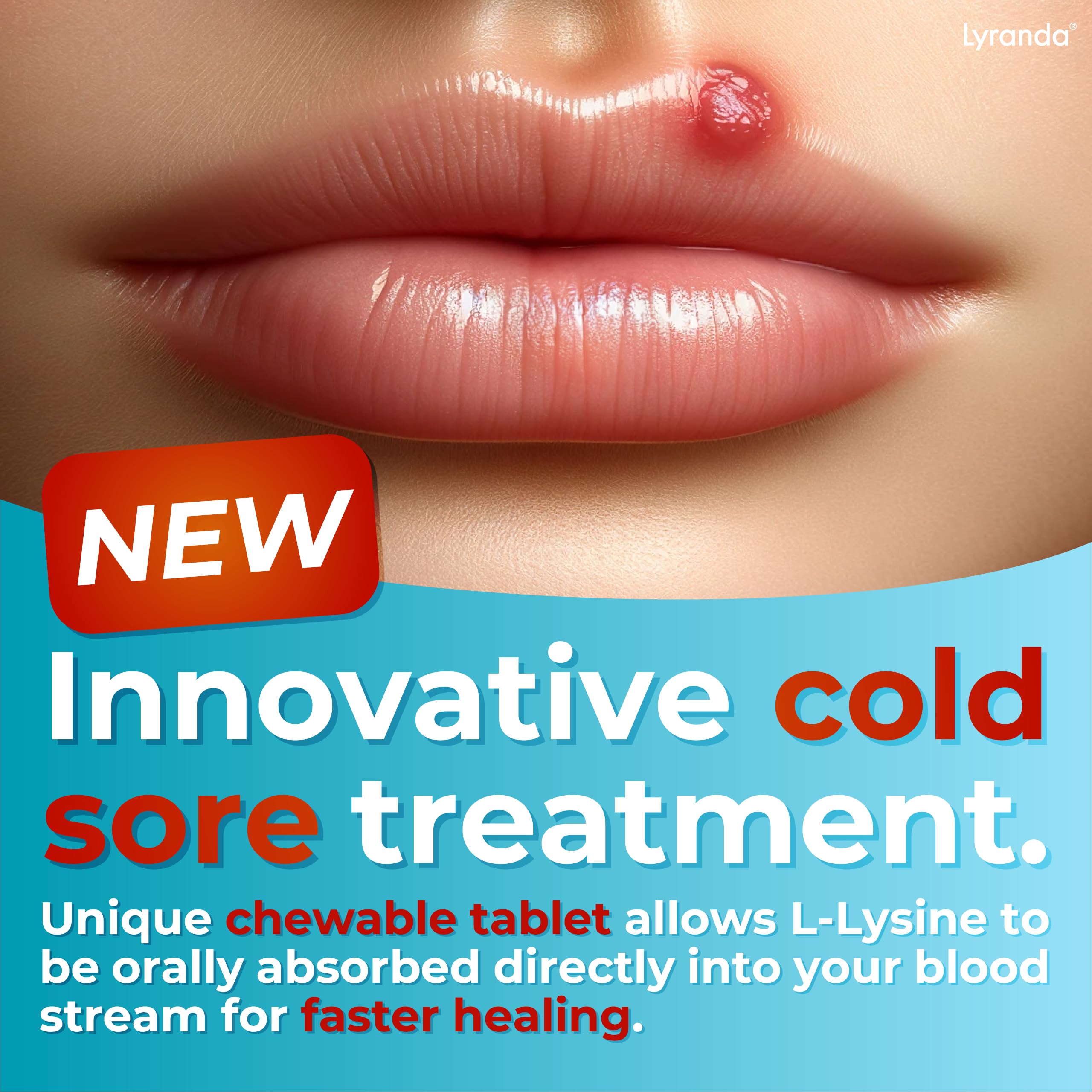 Close-up of chewable Lysine tablet texture