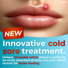 Close-up of chewable Lysine tablet texture