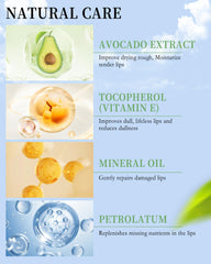 LYSdefeu avocado lip balm colorless formula with non-sticky finish.