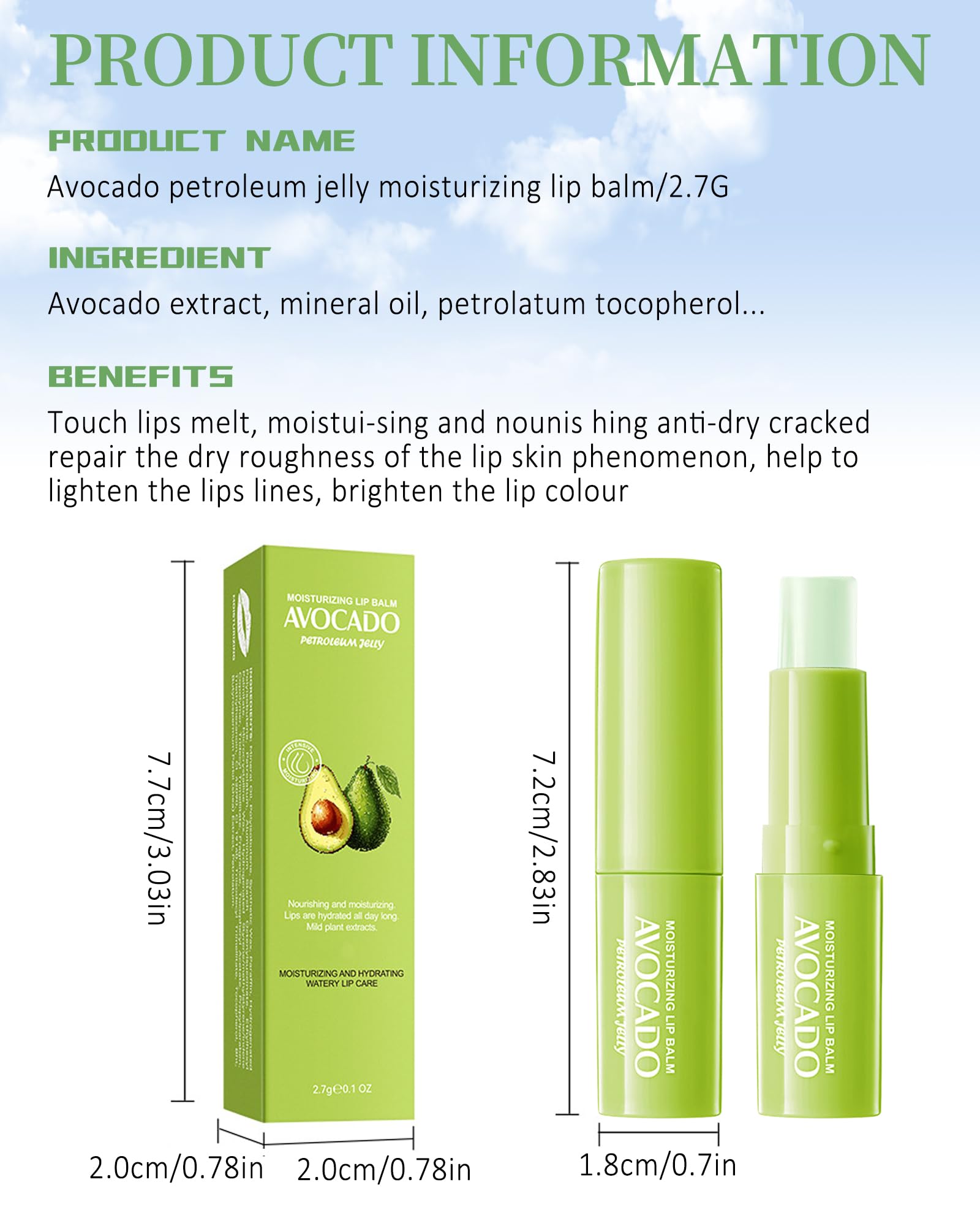 LYSdefeu portable avocado lip balm set for on-the-go hydration.