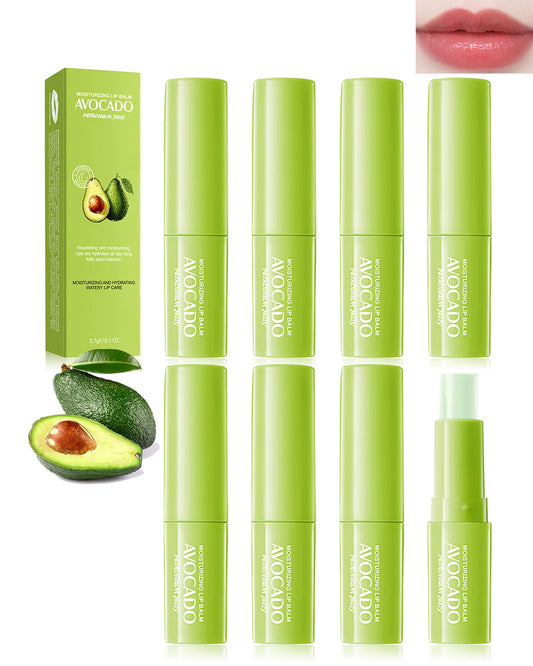LYSdefeu avocado lip balm set with eight mini tubes for daily hydration.