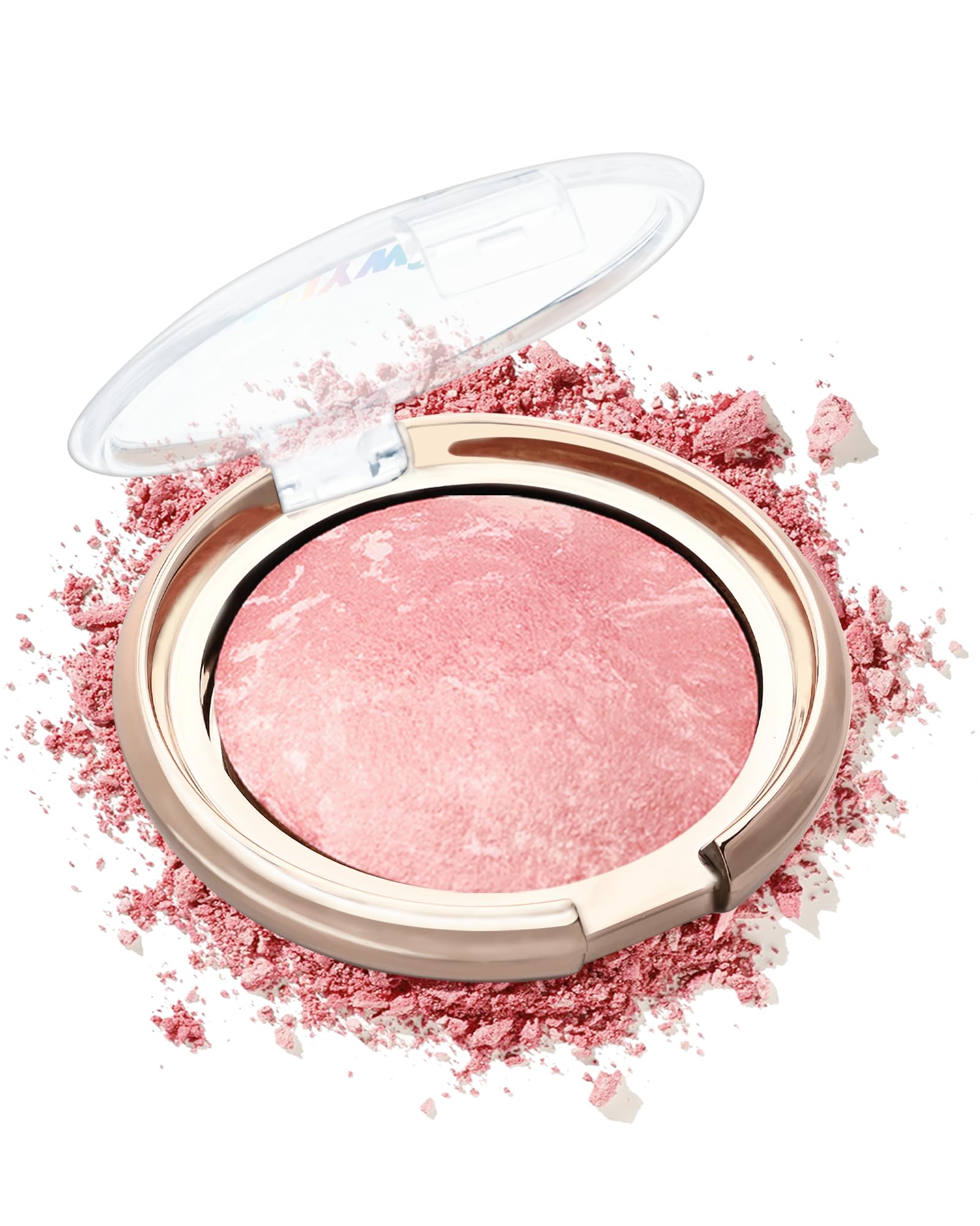 LYSdefeu Baked Blush Peachy Marble Palette front view for natural glow