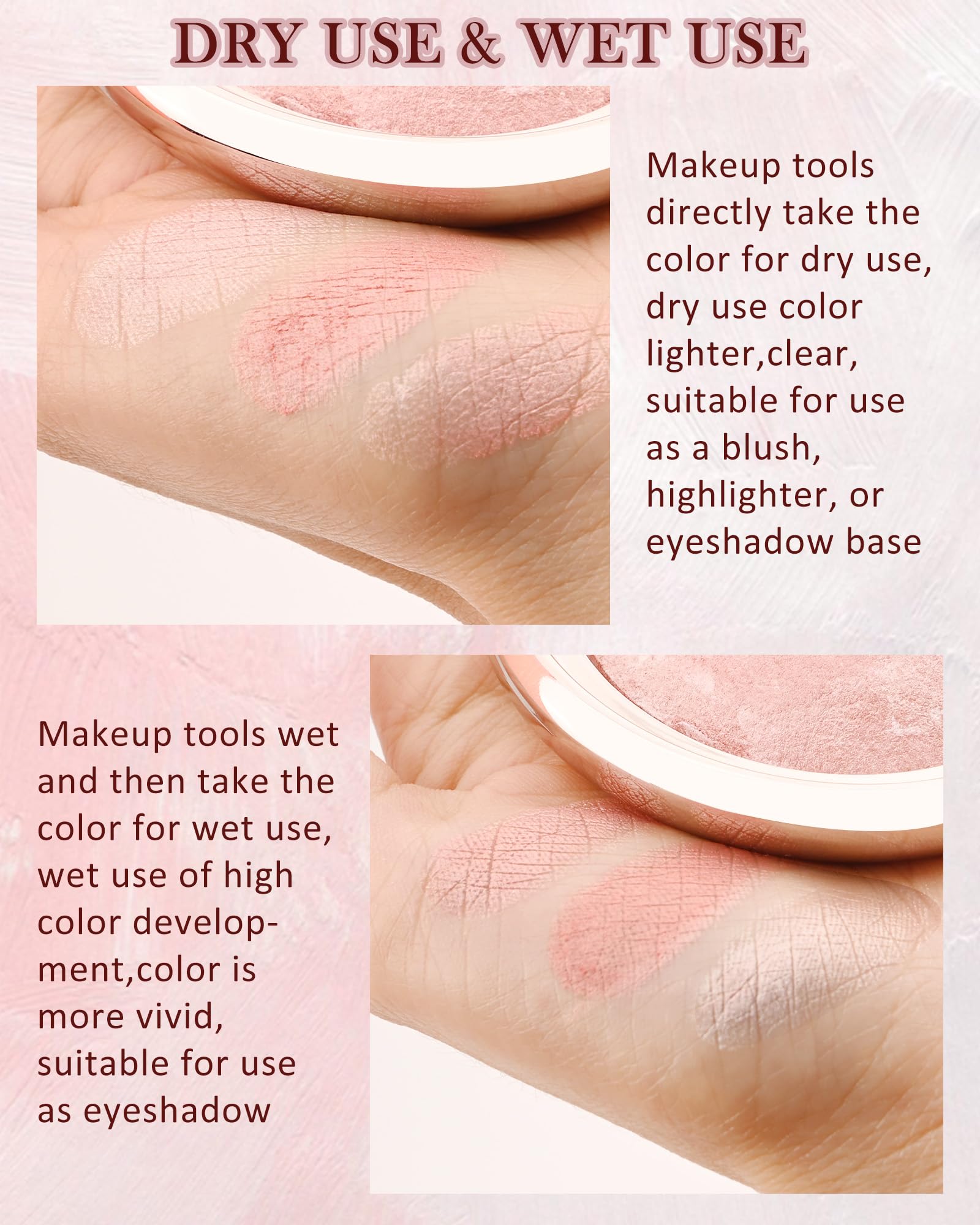 LYSdefeu Marbleized blush used as eyeshadow for subtle shimmer