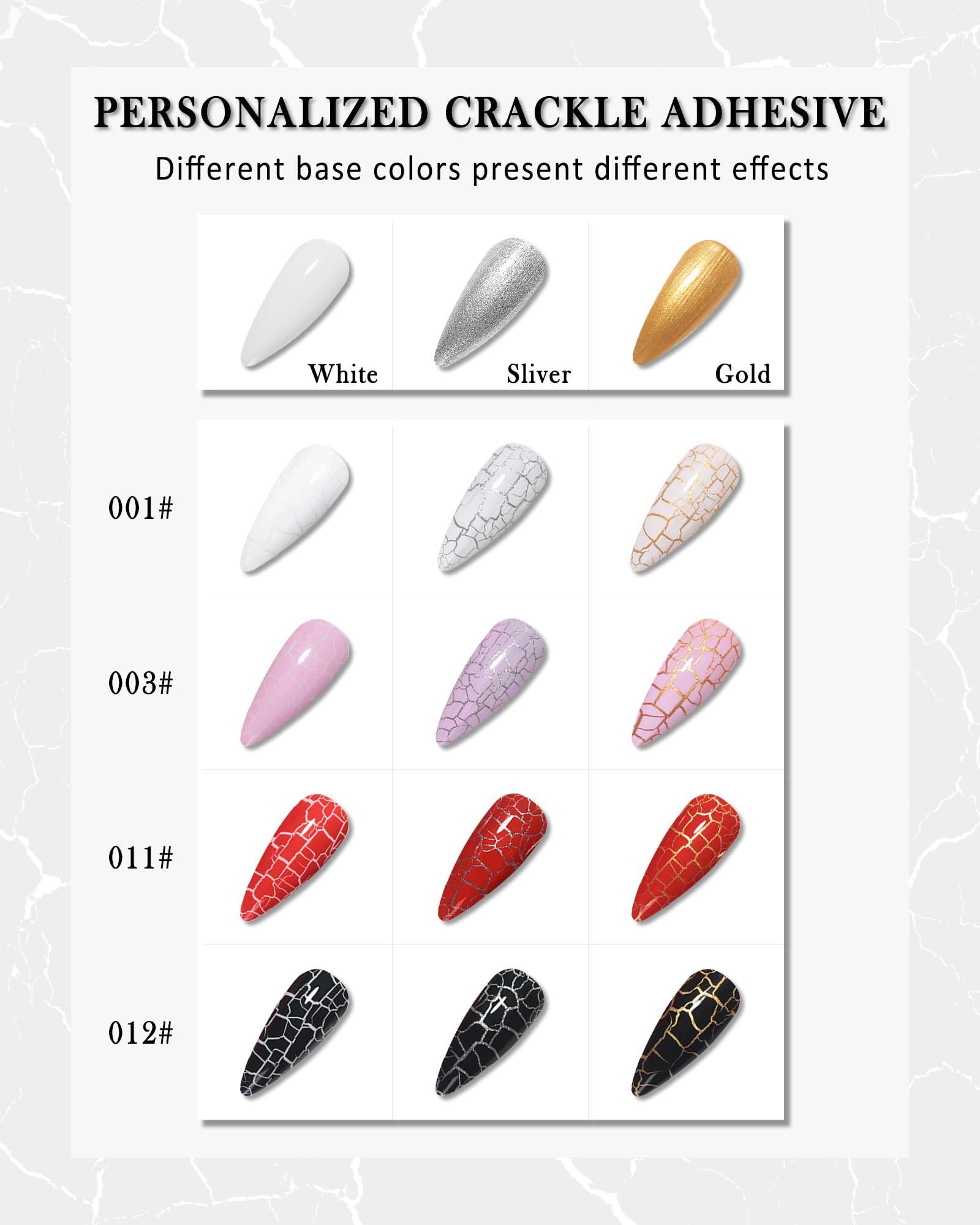 LYSdefeu crackle nail gloss oil finish protects cracks and boosts shine.