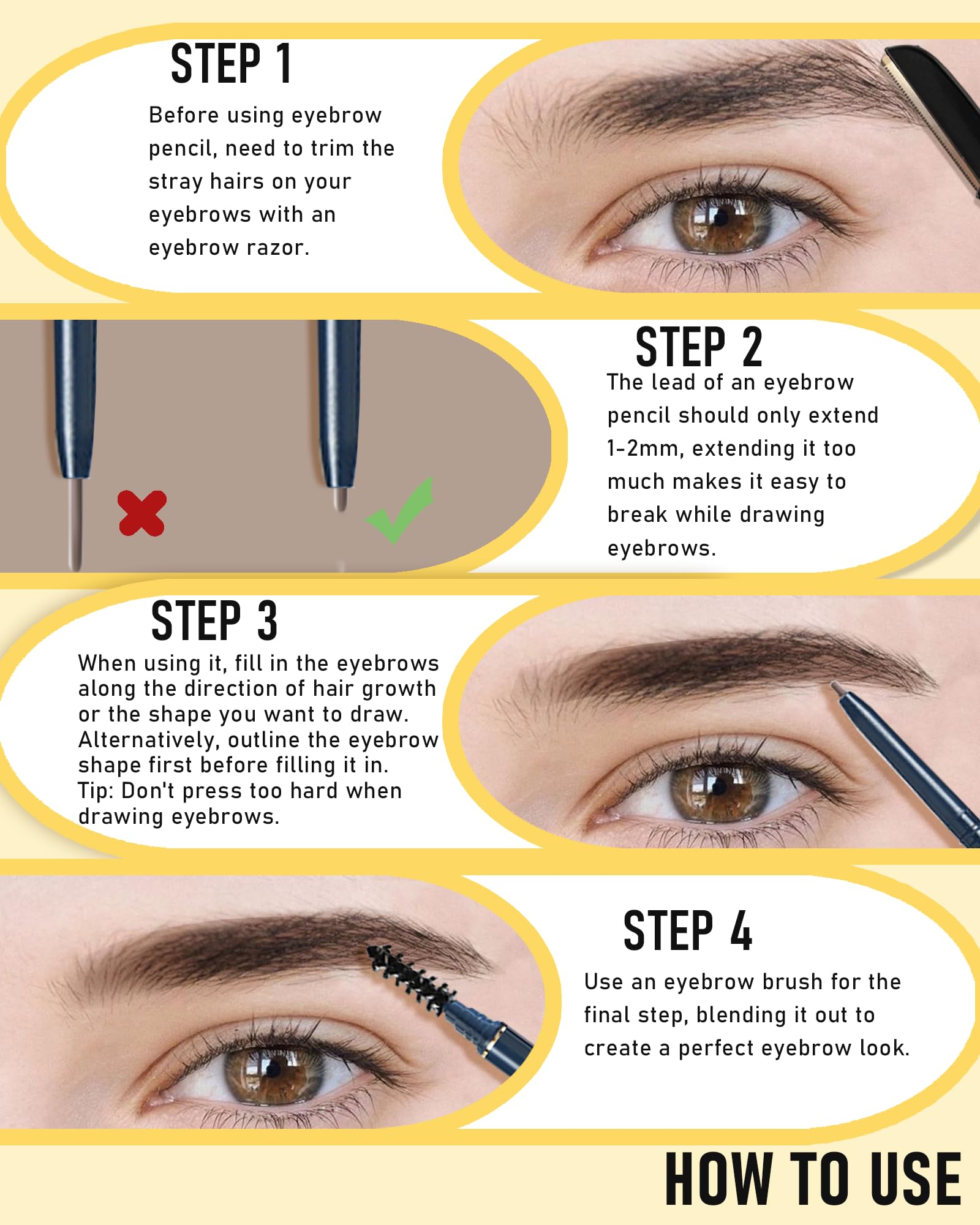 LYSdefeu brow razor included for clean shaping