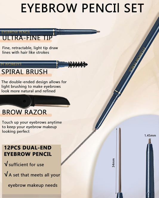 LYSdefeu dual-ended pencils with brush enable easy brow grooming