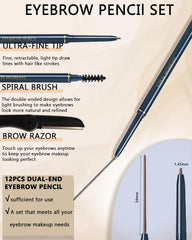 LYSdefeu dual-ended pencils with brush enable easy brow grooming