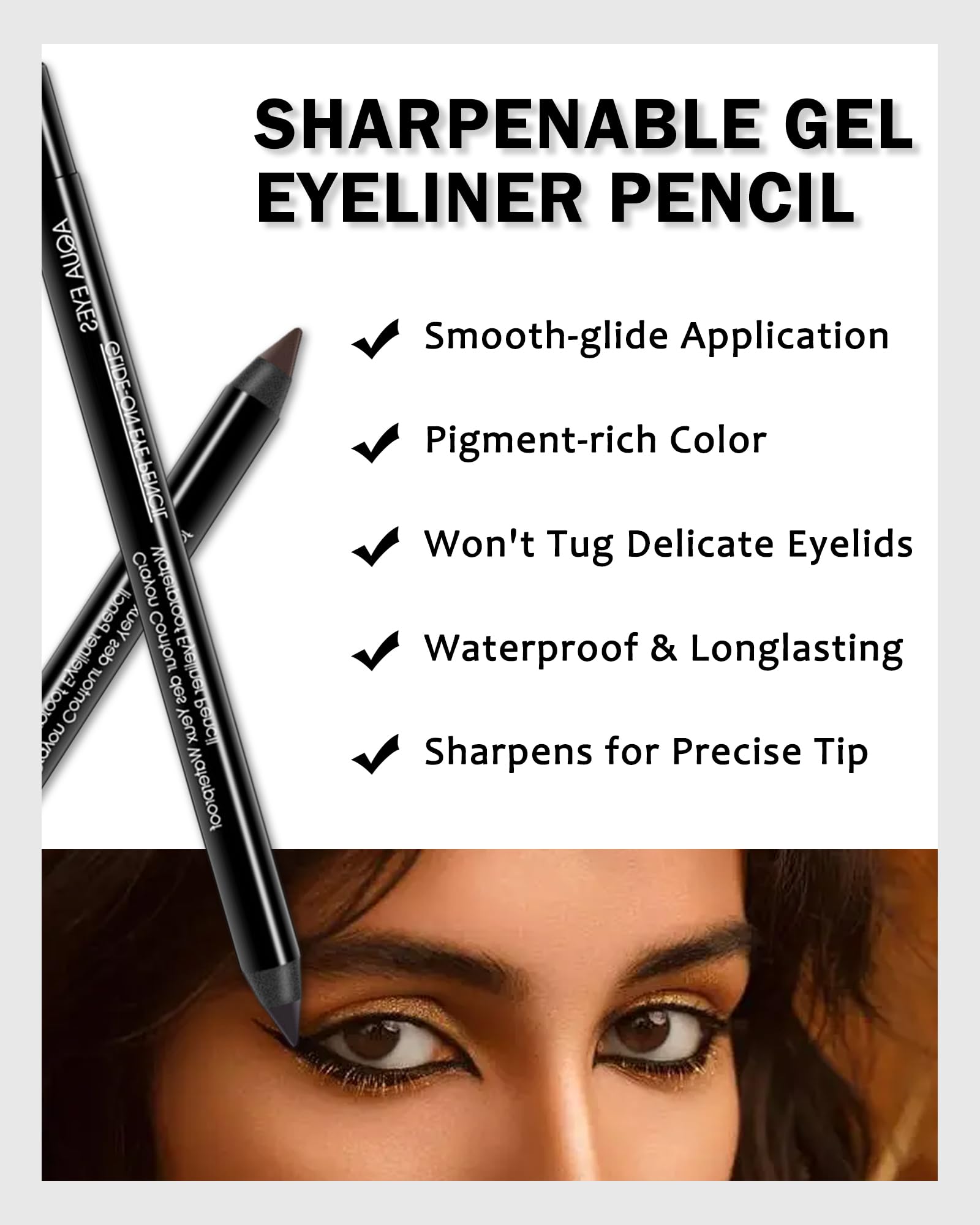 LYSdefeu waterproof smudge-proof eyeliner suitable for waterline and active days