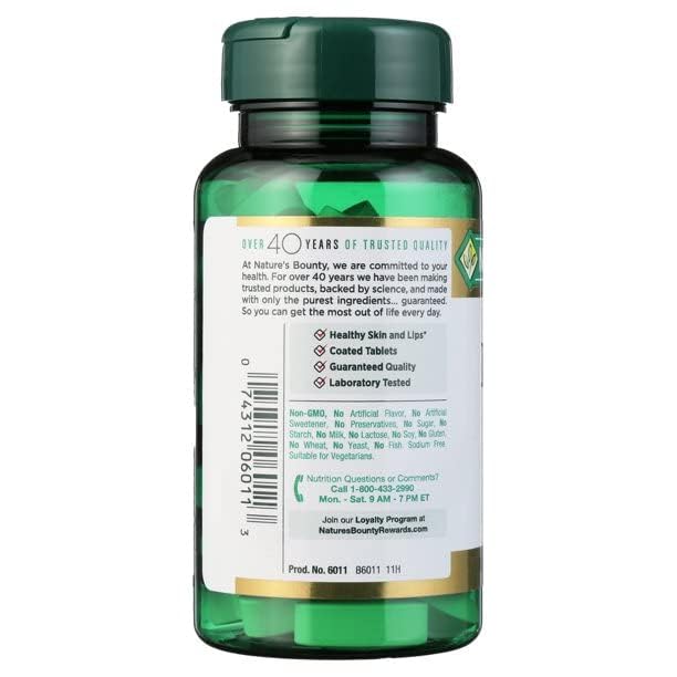 Close-up of a 1000 mg L-Lysine tablet