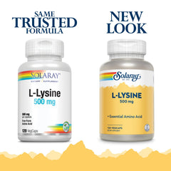 Serving size of Solaray L-Lysine 500 mg capsules