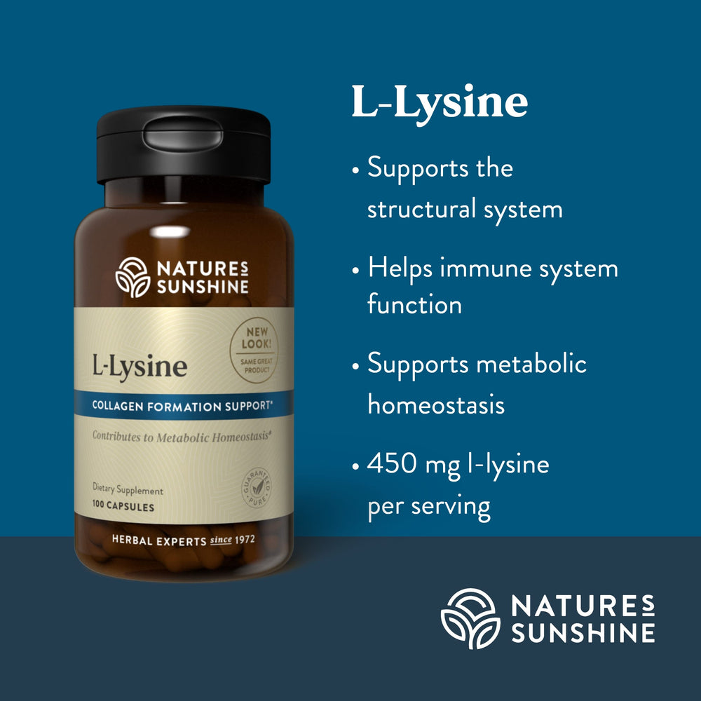 Close-up of L-Lysine capsules