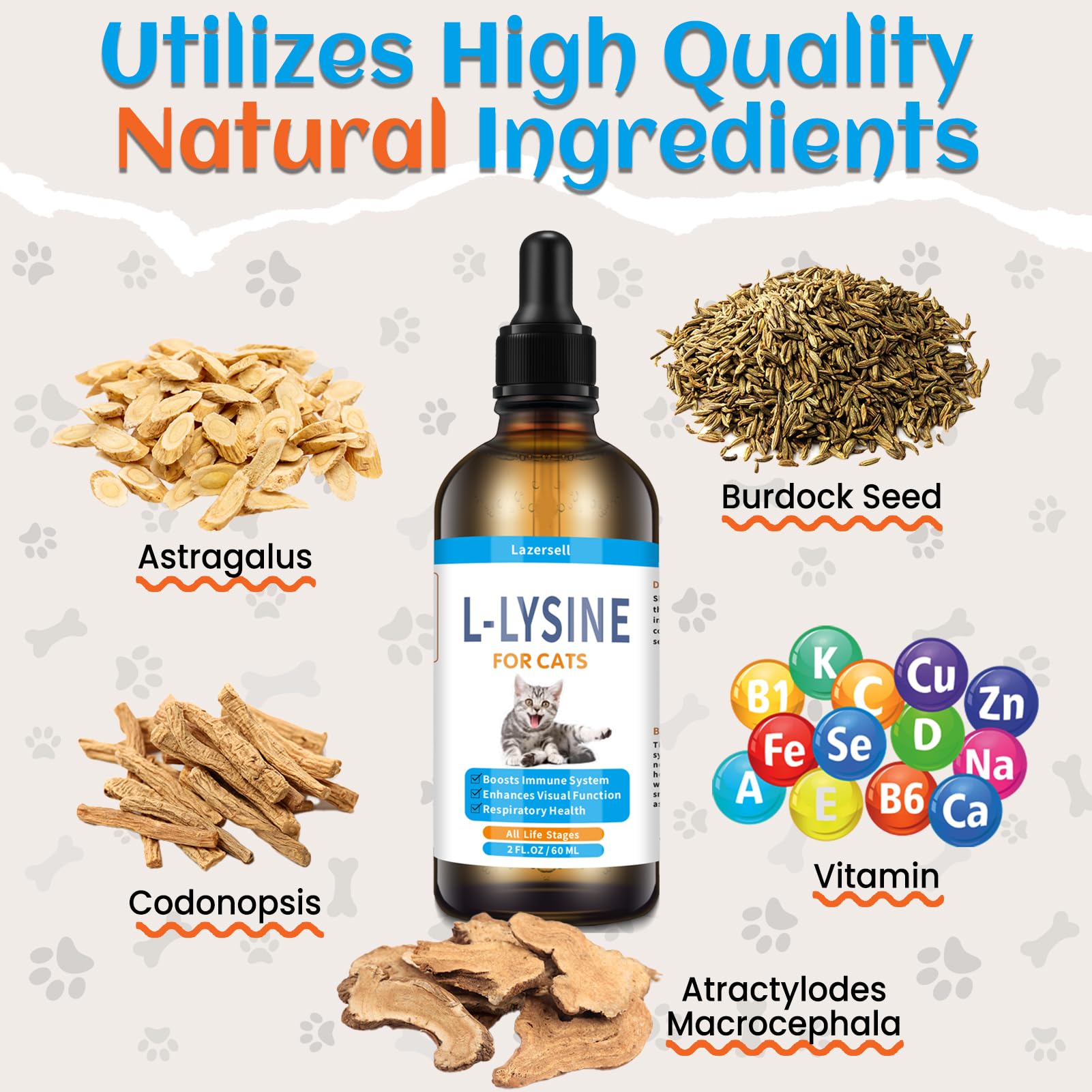 Chicken-flavored liquid Lysine for cats in a bottle