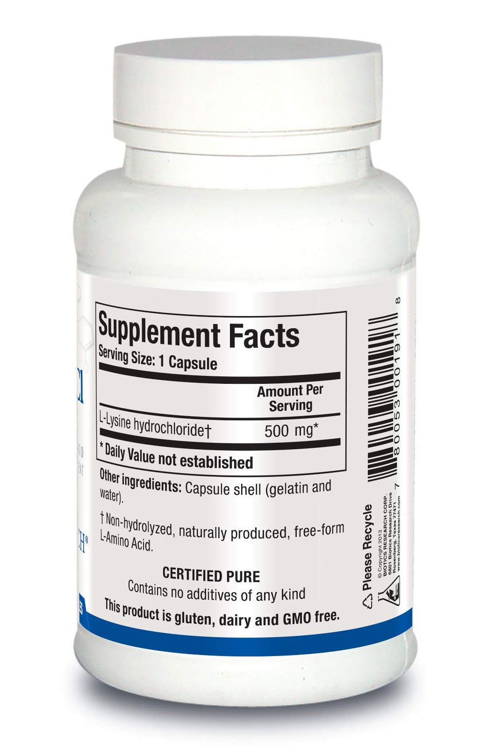 Calcium absorption support with L-Lysine HCI