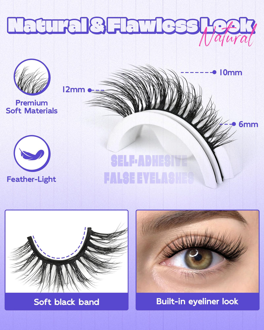 LZM 3D reusable lashes with included tweezer for easy reuse.