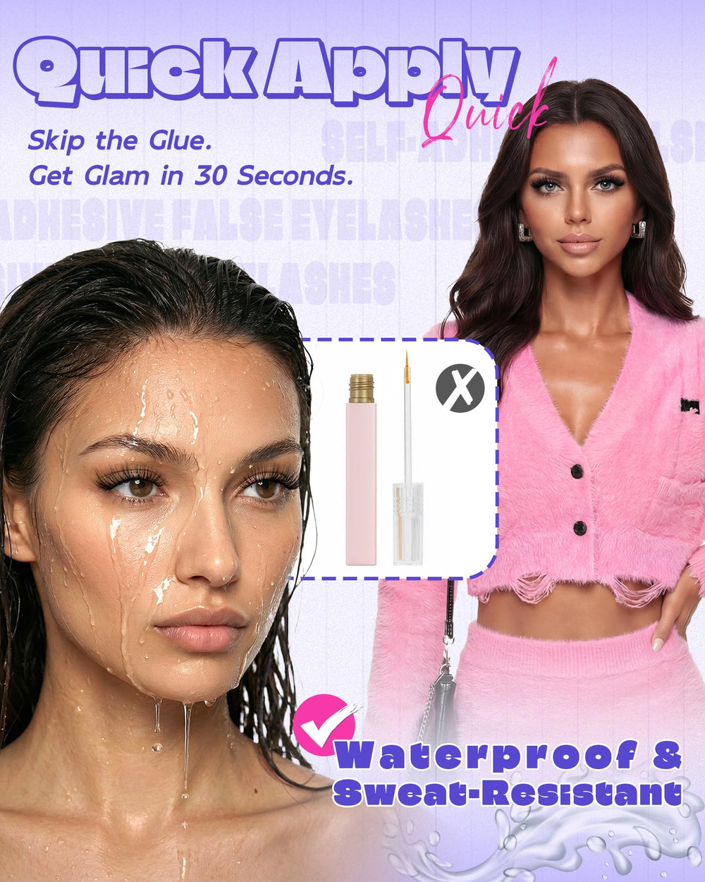 LZM easy removal lashes peel away gently without residue.