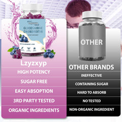 Nutrition panel highlighting 3000mg glucosamine and 1000mg methyl chondroitin
