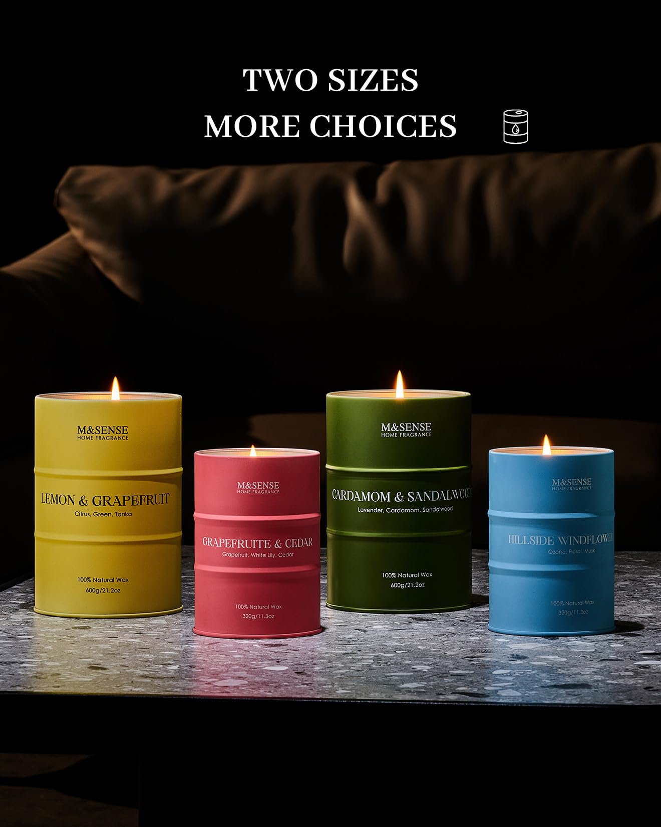 Cozy home ambiance with a lit candle