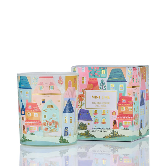 M&SENSE Mint Lime candle jar - front view