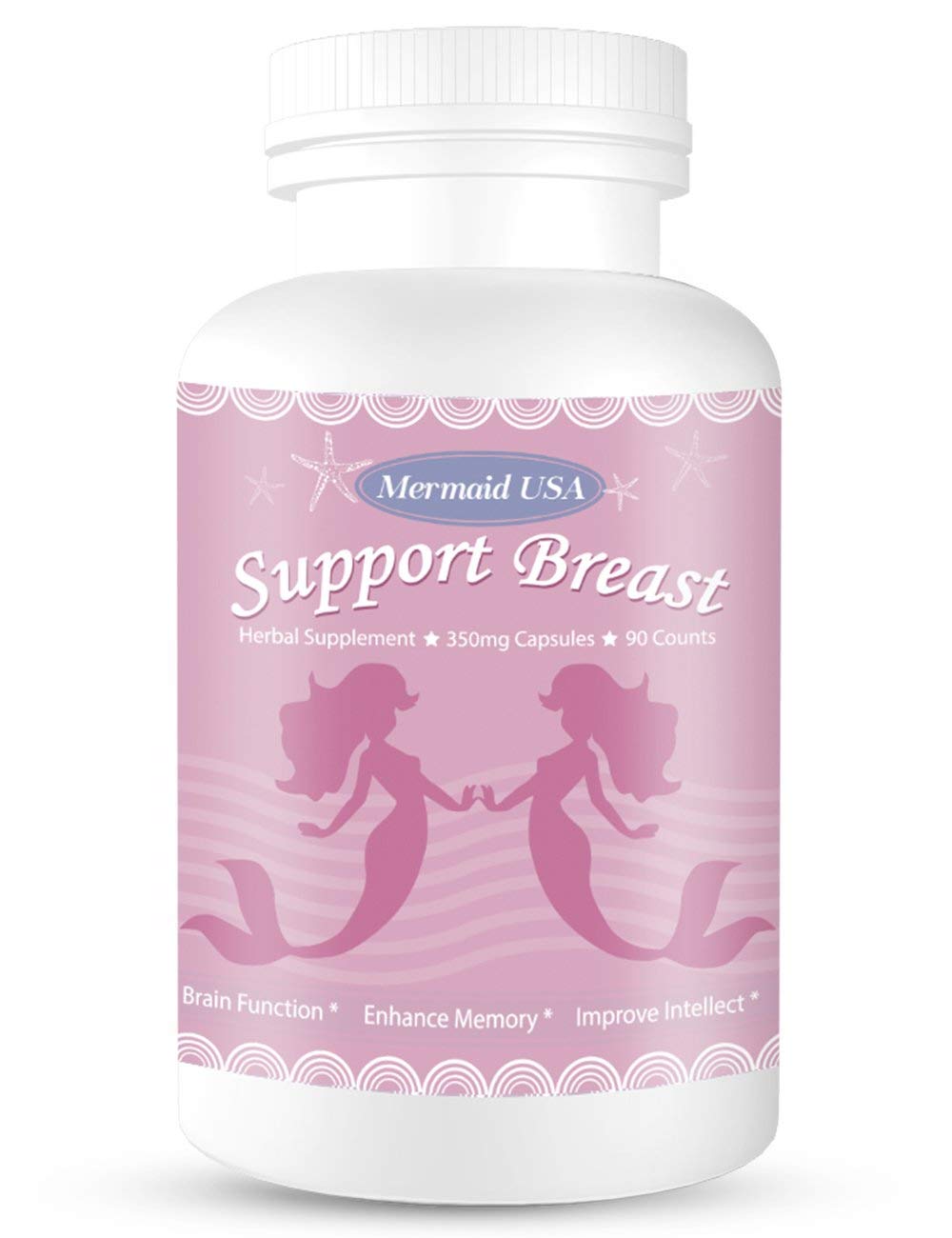 M.U Natural Breast Enhancement Pills Pro Formula Mermaid USA bottle and packaging