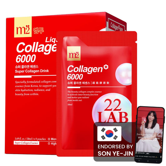 Front view of m2 Liquid Collagen Drink 6000mg sachet