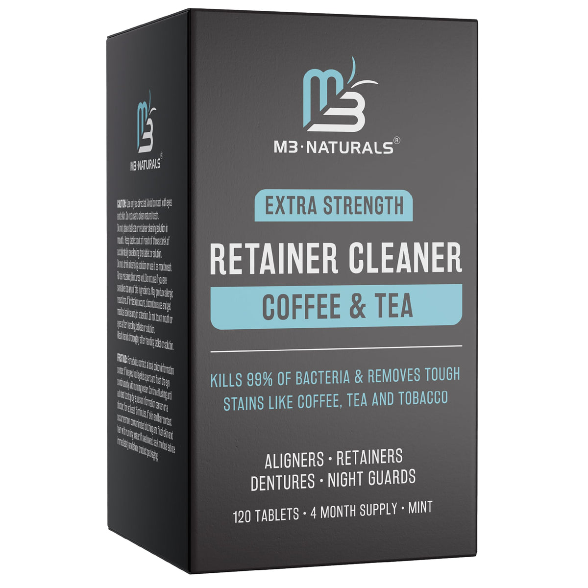 M3 Naturals Coffee and Tea Retainer Cleaner Tablets bottle