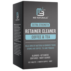 M3 Naturals Coffee and Tea Retainer Cleaner Tablets bottle
