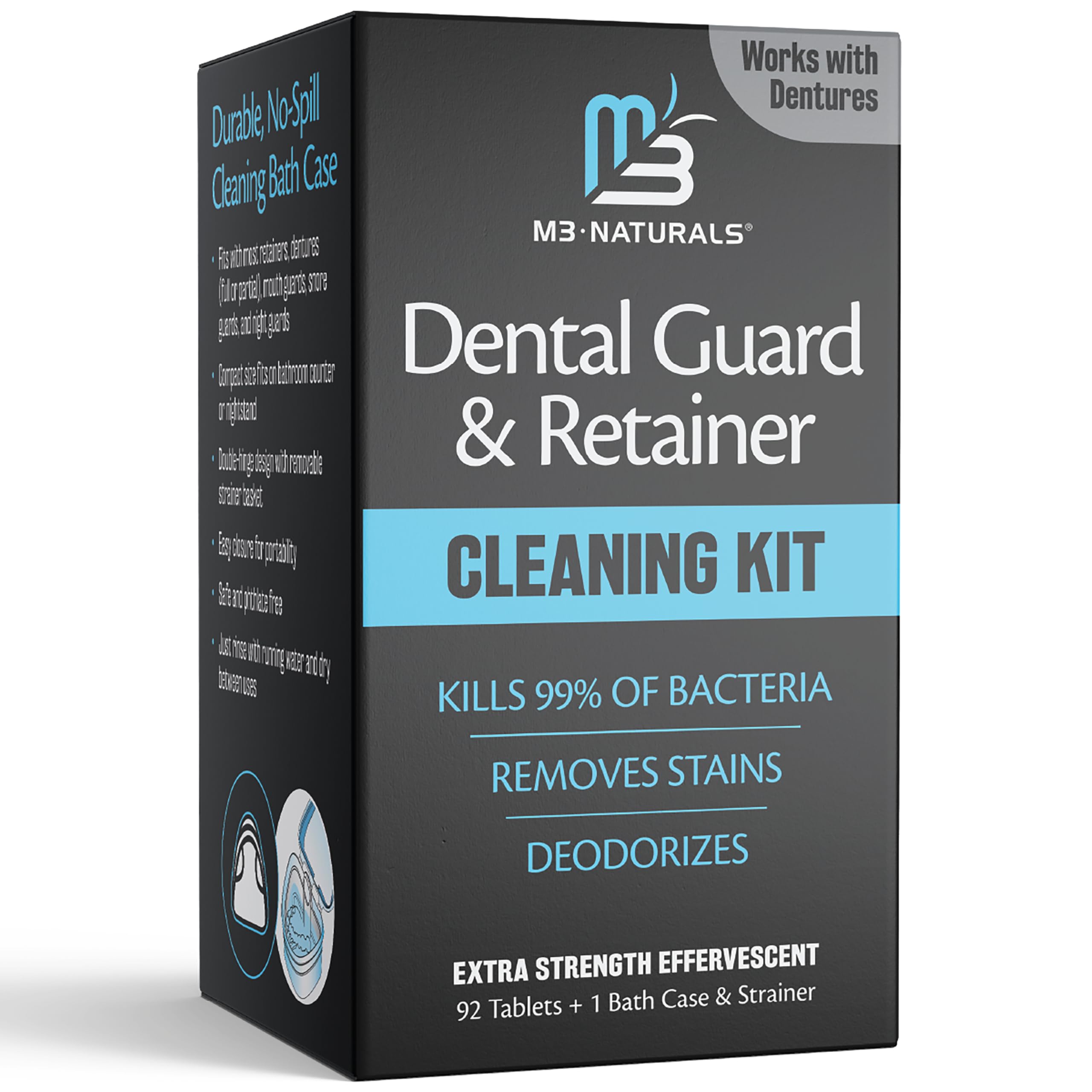 Effervescent denture cleaning tablets close-up