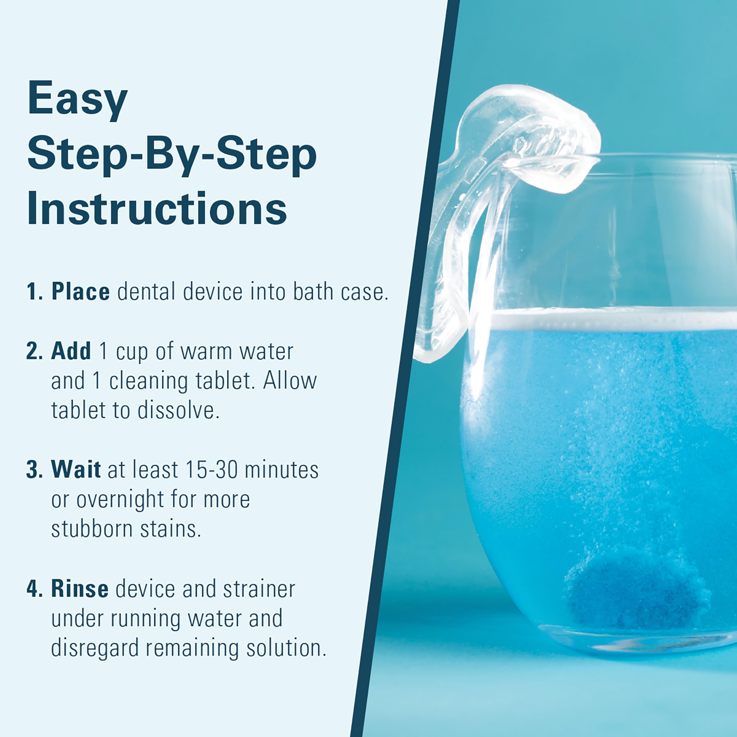 Travel-friendly denture cleaning kit with case