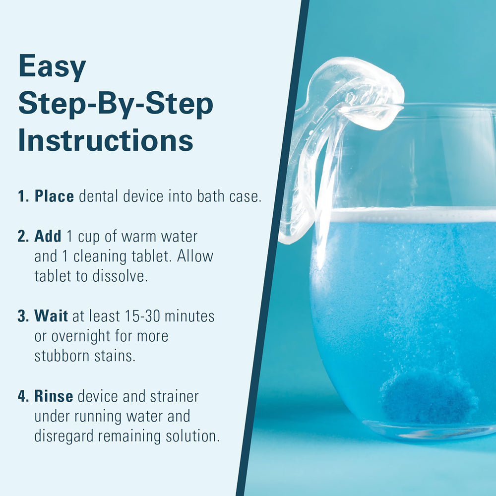 Travel-friendly denture cleaning kit with case