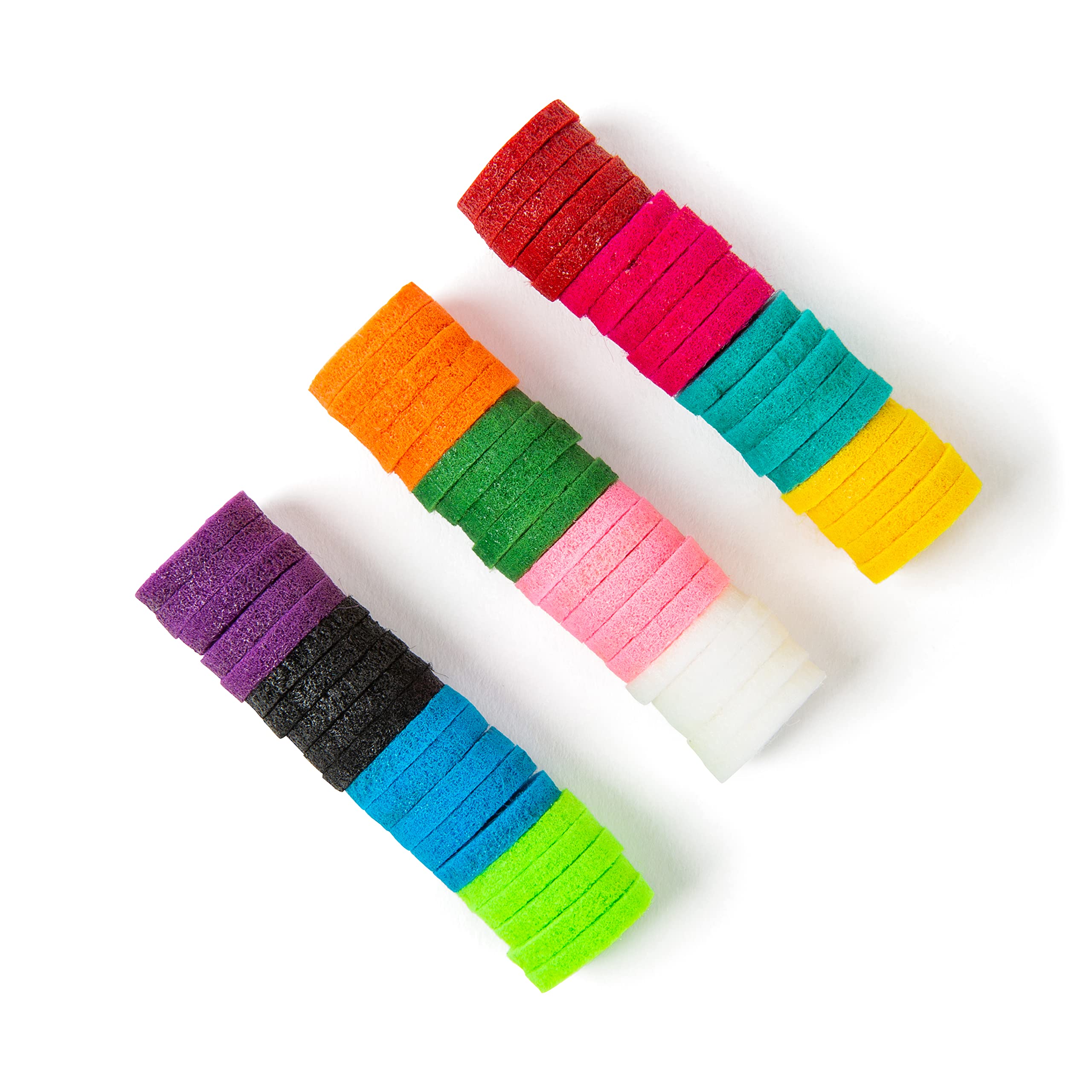 Assorted color refill pads for essential oil diffuser jewelry