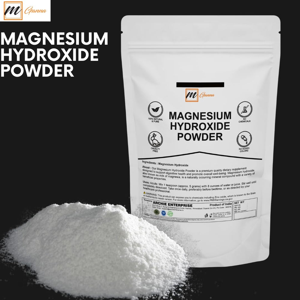 mGanna Magnesium Hydroxide Powder packaging with label