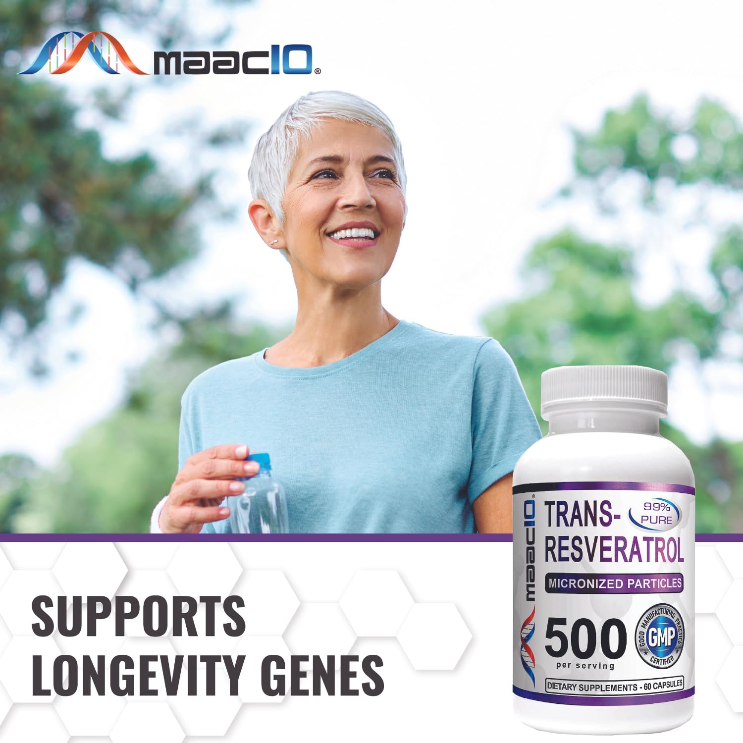 Supports longevity pathways: sirtuins, AMPK, mTOR