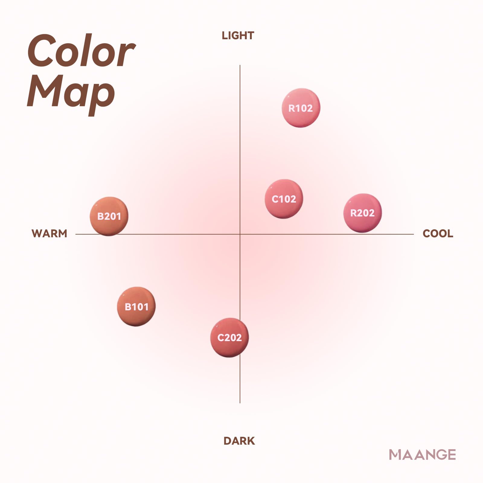 MAANGE Liquid Blush inclusive shade range flatters diverse skin tones